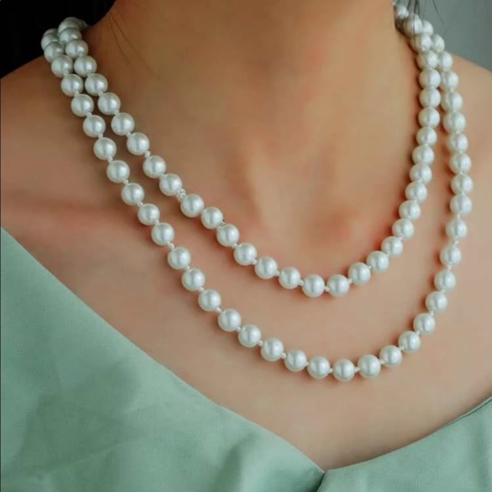 Faux pearl beaded necklace 😍